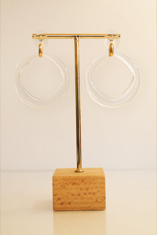 Boucles d'Oreilles Créole Transparentes