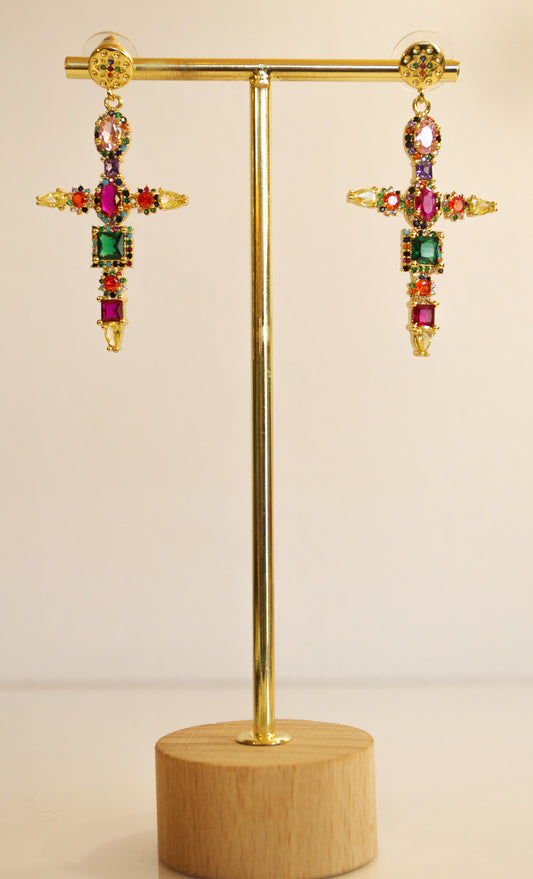 Boucles d'Oreilles Croix